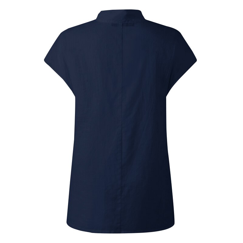 Celmia Women Short Sleeve Blusas 2022 Summer Cotton Linen Shirts Fashion Oversized Blouses Casual Loose Camisas Solid Tunic Tops