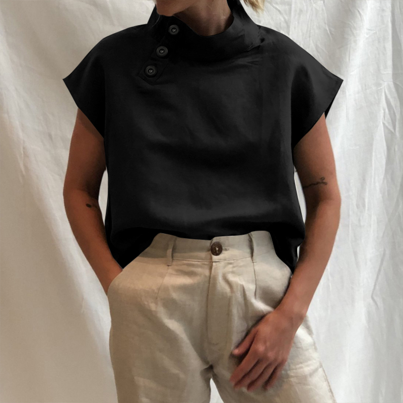 Celmia Women Short Sleeve Blusas 2022 Summer Cotton Linen Shirts Fashion Oversized Blouses Casual Loose Camisas Solid Tunic Tops