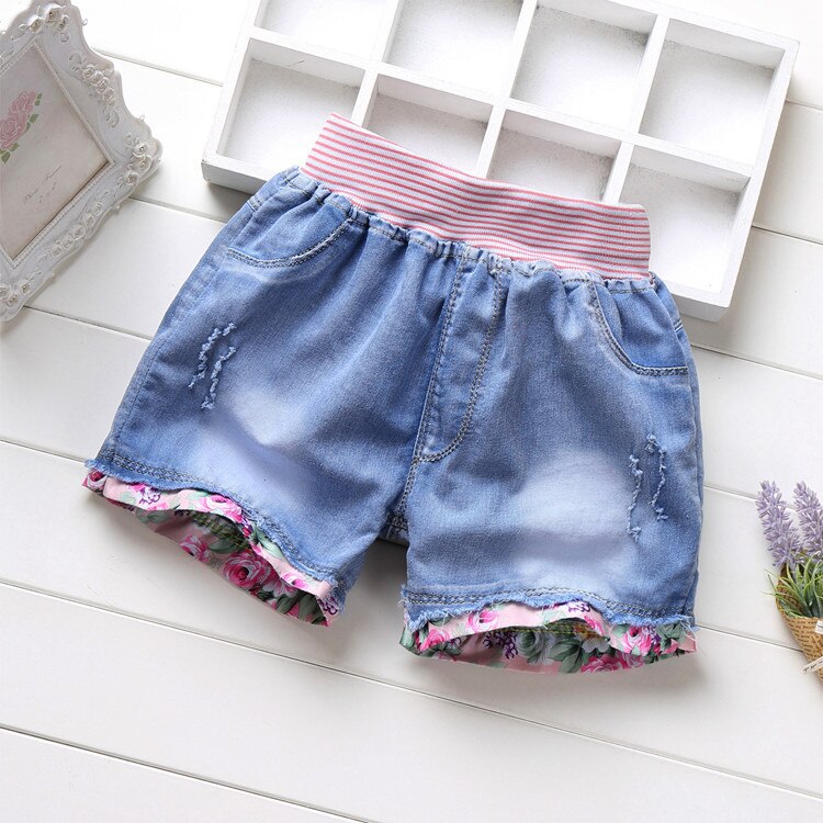 Girls Denim Shorts Teenagers Summer Lace Short Pants Kids Beach Clothes Children's Shorts For Teenage Girls
