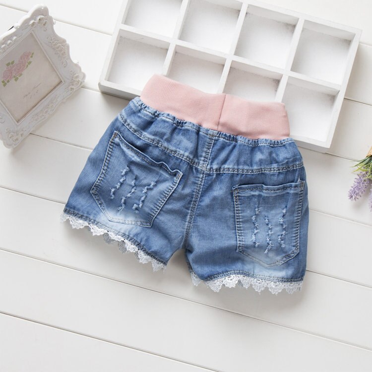 Girls Denim Shorts Teenagers Summer Lace Short Pants Kids Beach Clothes Children's Shorts For Teenage Girls