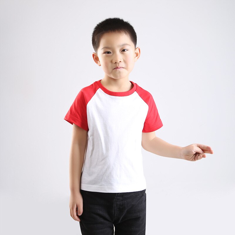 Summer 2022 Children Shirts Cotton Boys T-shirt Candy Color Tops For Kids Solid Girls Blouse Baby Outerwear Toddler Clothing
