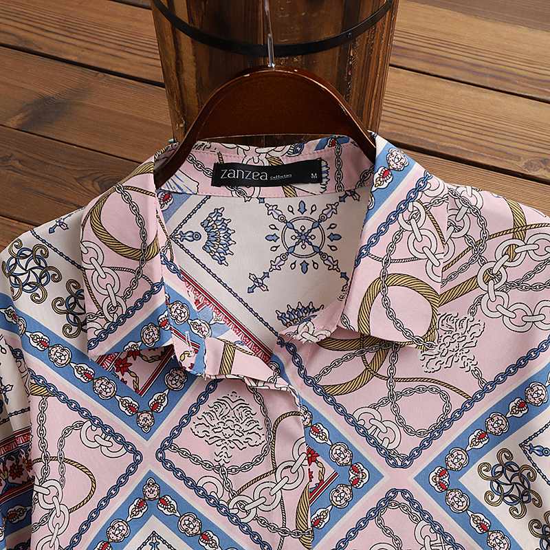 Bohemian Casual Loose Elegant Tops Shirts ZANZEA Muslim Islamic Women Full Sleeved Lapel Vintage Blouse Elegant Printed Button Bohemian Casual Loose Elegant Tops Shirts ZANZEA Muslim Islamic Women Full Sleeved Lapel Vintage Blouse Elegant Printed Button