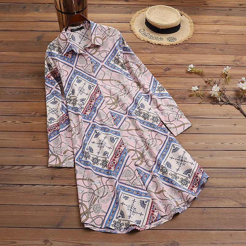 Bohemian Casual Loose Elegant Tops Shirts ZANZEA Muslim Islamic Women Full Sleeved Lapel Vintage Blouse Elegant Printed Button Bohemian Casual Loose Elegant Tops Shirts ZANZEA Muslim Islamic Women Full Sleeved Lapel Vintage Blouse Elegant Printed Button
