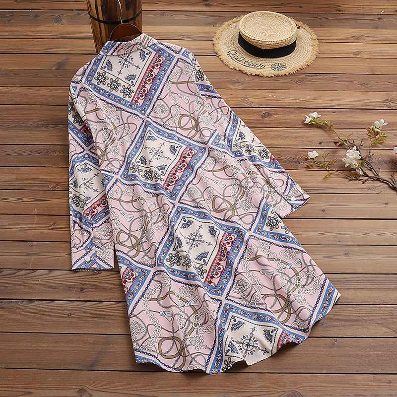 Bohemian Casual Loose Elegant Tops Shirts ZANZEA Muslim Islamic Women Full Sleeved Lapel Vintage Blouse Elegant Printed Button Bohemian Casual Loose Elegant Tops Shirts ZANZEA Muslim Islamic Women Full Sleeved Lapel Vintage Blouse Elegant Printed Button