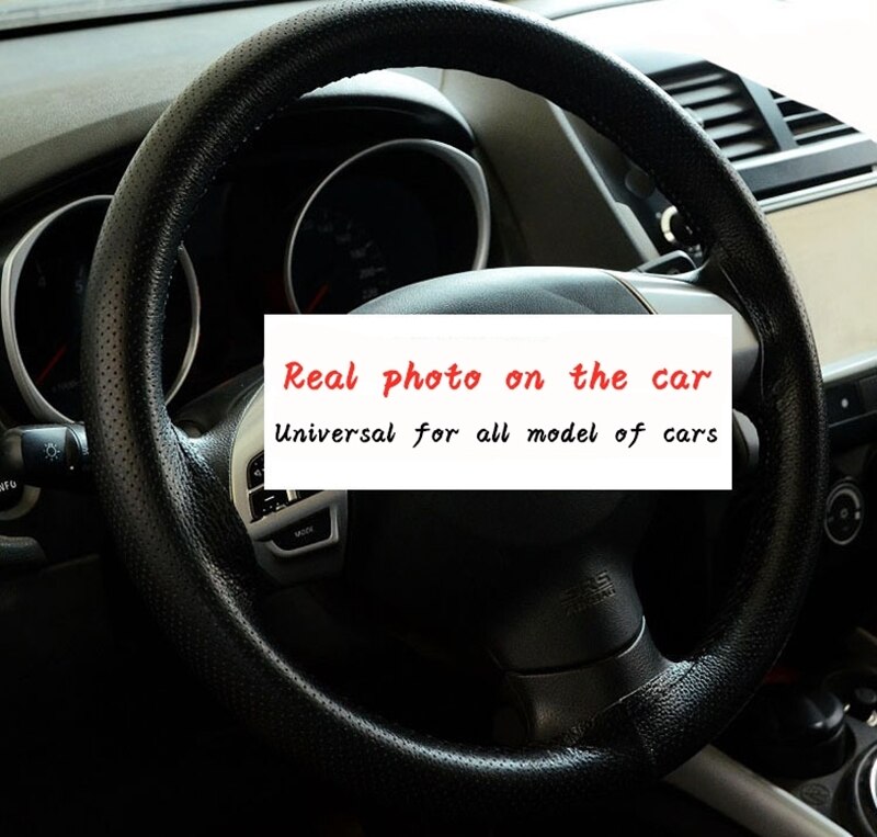 Car Steering Wheel Braid Cover Needles And Thread Artificial Leather Car Covers Suite 7 Color DIY Texture Soft Auto Accessories