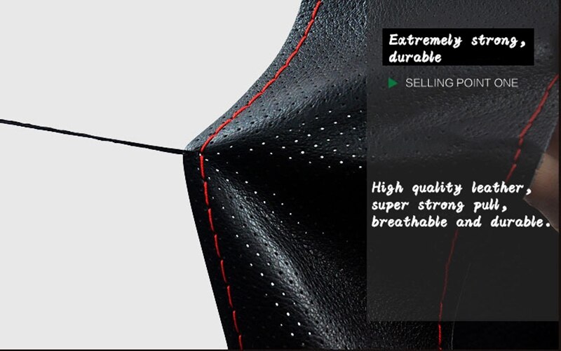 Car Steering Wheel Braid Cover Needles And Thread Artificial Leather Car Covers Suite 7 Color DIY Texture Soft Auto Accessories