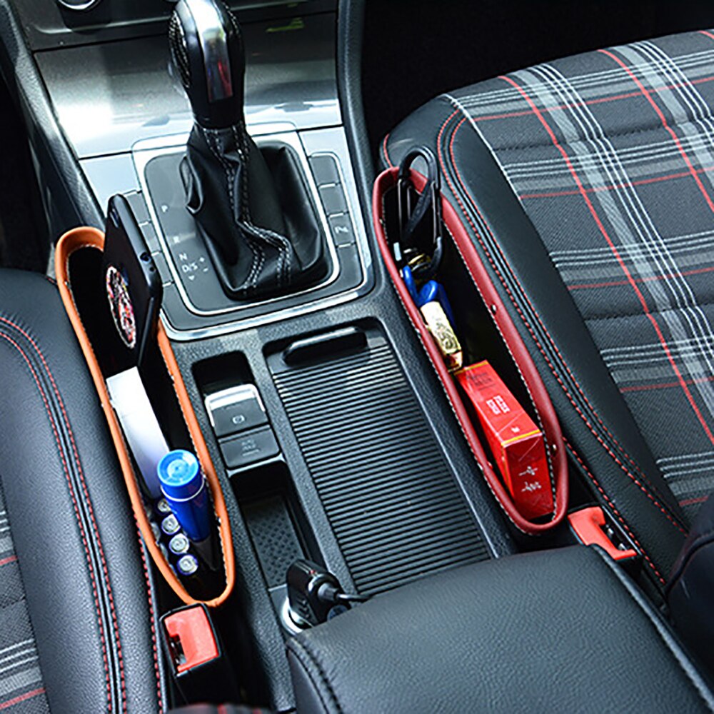 Car Organizer Storage Car Seat Slit Gap Pocket Multifunctional Driver Seat Catcher Cup Holder Car Accessories PU Leather Car Organizer Storage Car Seat Slit Gap Pocket Multifunctional Driver Seat Catcher Cup Holder Car Accessories PU Leather