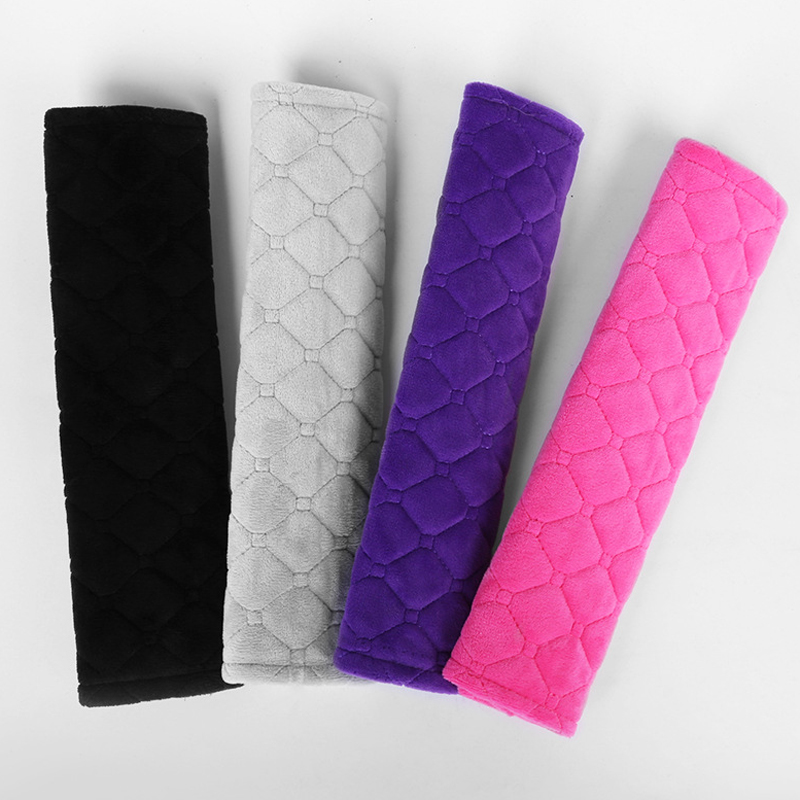 Car Soft Seat Belt Cover Universal Auto Seat Belt Covers Warm Plush Safety Belts Shoulder Protection Auto Interior Accessories