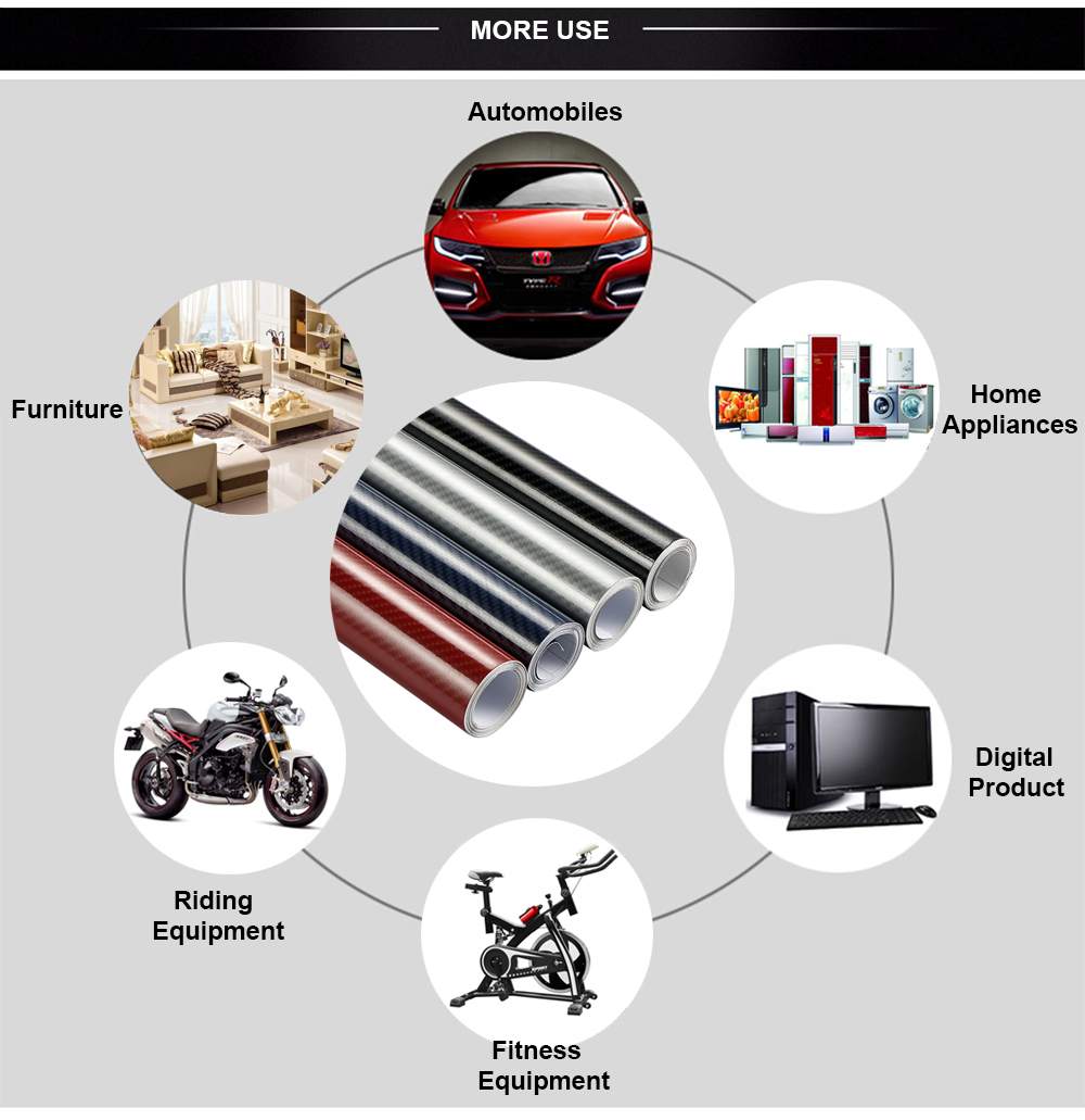 100*30/10cm High Glossy 5D Carbon Fiber Wrapping Vinyl Film Motorcycle Tablet Stickers And Decals Auto Accessories Car Styling